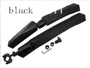 Комплект передніх і задніх універсальних захисних швидкознімних велокрилів/калотників/крижів ЧОРНИЙ, фото 1