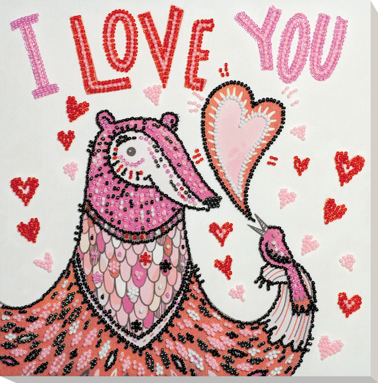 Набір-міді для вишивки бісером Закоханий (20 х 20 см) Абрис Арт AMB-056, фото 1