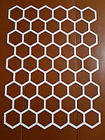 Трафарет для стен из пластика шестигранник многоразовый сота