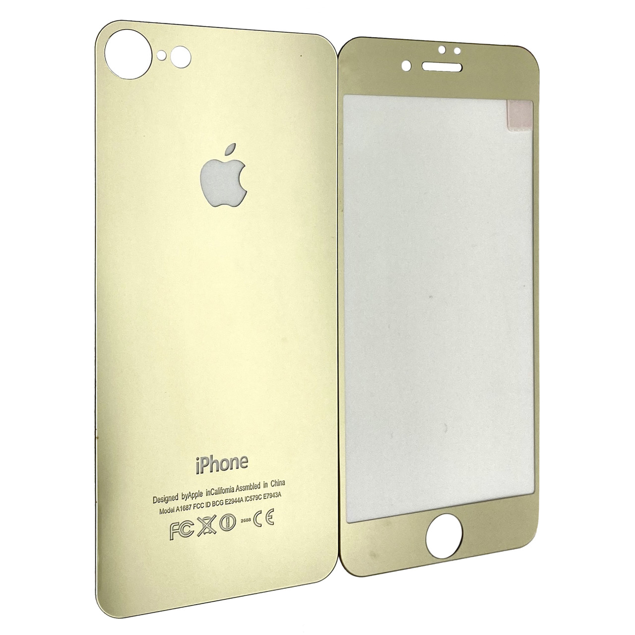 Захисне скло DK Mirror Full Glue back / face для Apple iPhone 7 / 8 (gold)