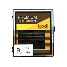 Вії для нарощення, темно-коричневі Kodi Professional №В.0.10 6 рядів: 8-3; 14-3