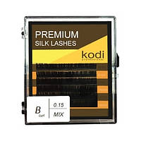 Ресницы для наращивания, темно-коричневые Kodi Professional № В.0.15 6 рядов: 8-3; 14-3