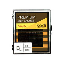 Вії для нарощення, чорні Kodi Professional №В.0.10 6 рядів: 10-2; 11-2; 12-2