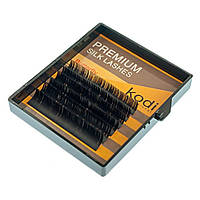 Ресницы для наращивания Kodi Professional черные №C.0.15 6 рядов: 10-2; 11-2; 12-2