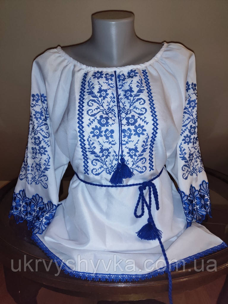 Сорочка з вишивкою "Евеліна" синя