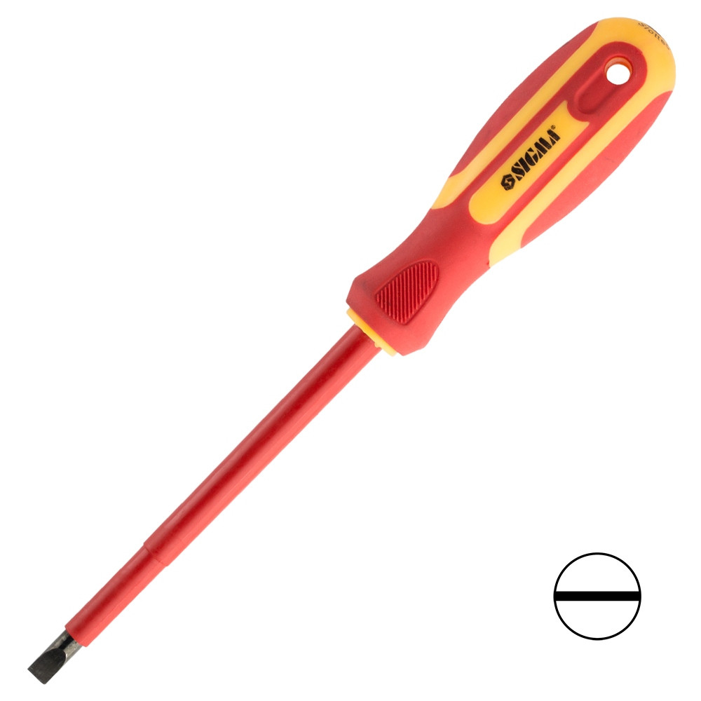 Викрутка діелектрична шлицевая SL6.0×125мм 1000В CrV SIGMA (4008091)