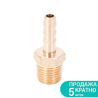 Штуцер для шлангу з зовнішнім різьбовим з'єднанням 6мм MT 1/4" (латунь) SIGMA (7023421)