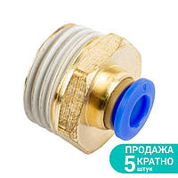 Штуцер цанговый (прямой) Ø6*6мм МТ 1/2" Sigma (7026871)