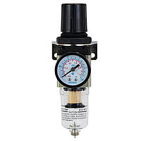 Фільтр-влагоотделитель з редуктором і манометром 600 л/хв 1/4" SIGMA REFINE (7034341)