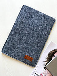 Універсальний чохол з фетру для планшета / ноутбука Kozhukh 9" - 13" Big Vertical Gray