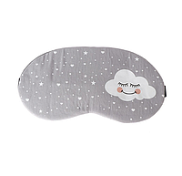 Удобная и милая маска для сна "Cloud Grey" Повязка на глаза детская. Наглазная маска женская