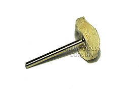 Круг муслиновый без пропитки Ø20 мм белый, хвостовик 3мм