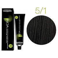 Крем-краска для волос L'Oreal Professionnel INOA Mix 1+1 №5/1 Светлый пепельный шатен 60 мл