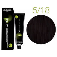 Крем-краска для волос L'Oreal Professionnel INOA Mix 1+1 №5/18 Светлый шатен пепельный мокка 60 мл
