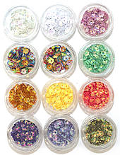 Набір квіточок для нігтів мікс (12шт*1уп) А414