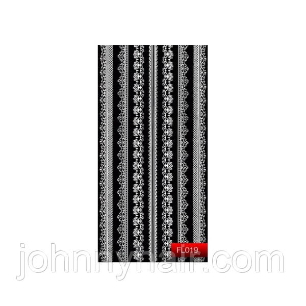 Наклейка для дизайну нігтів Kodi Professional"White" Nail Art Stickers FL019, фото 1