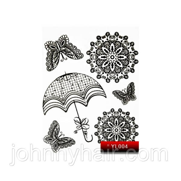 Наклейка для дизайну нігтів Kodi Professional "Black" Nail Art Stickers YL004, фото 1