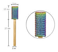 Насадка к фрезеру металлическая Barrel Middle М 3/32