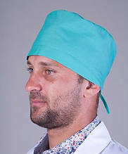 Медична зелена шапочка / батист