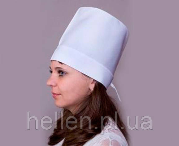 Медична біла шапочка 20см, фото 1
