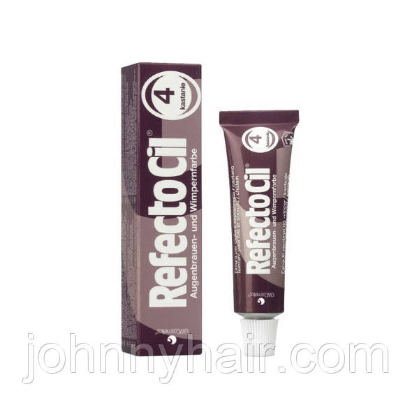 Фарба для брів та вій  RefectoCil №4 Каштанова 15 мл, фото 1