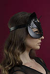 Маска кішечки Feral Feelings - Catwoman Mask, натуральна шкіра, чорна 777Store.com.ua, фото 2