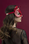 Маска кішечки Feral Feelings - Catwoman Mask, натуральна шкіра, червона 777Store.com.ua, фото 2
