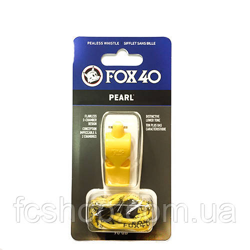 Свисток FOX 40 Original Whistle Pearl Safety 9703-0208, Жовтий, Розмір (EU) — 1SIZE