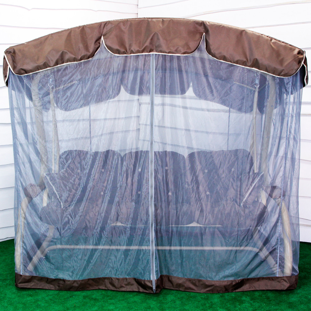 Качеля садовая "Валенсия Air" раскладная с антимоскитной сеткой и подстаканниками с нагрузкой до 400 кг. - фото 3 - id-p1149963729