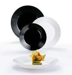 Сервіз столовий чорно-білий Luminarc Harena Black&White18 пр N1518