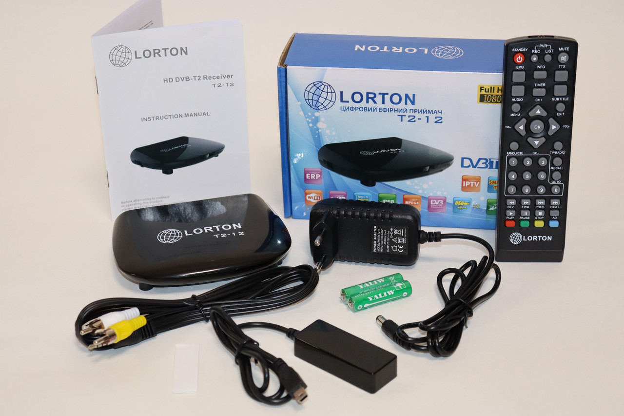 LORTON T2-12 HD LED цифровий ефірний DVB-T2 ресивер