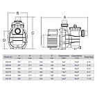 Emaux Насос Emaux SS050 (220 В, 11 м/год, 0.5HP), фото 2