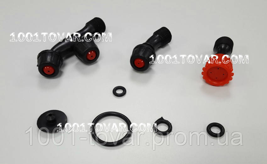 Ремкомплект (форсунки з гумками, грибок і кільце) для обприскувача Forte ОП-5, 5 л., ОП-8, 8 л., ОП-10, 10, фото 1