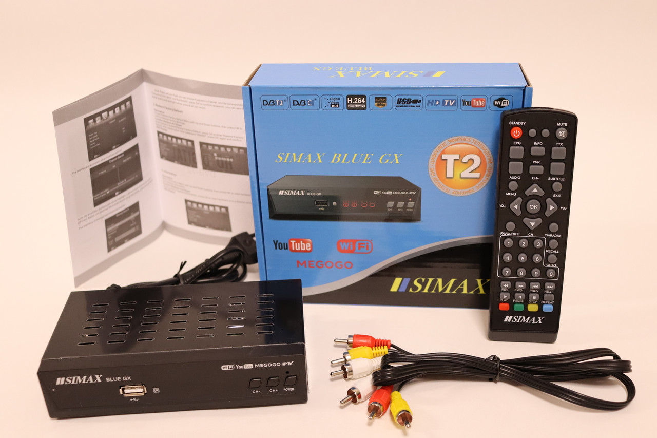 SIMAX T2 Blue GX IPTV HD цифровий ефірний DVB-T2 ресивер