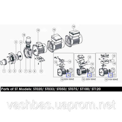 Emaux Крыльчатка вентилятора насоса Emaux SD/SQ/SS/ST 20-33 01031026 - фото 2 - id-p586810333