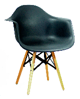 Крісло Leon XXL антрацит 01,дерев'яні букові ніжки з посиленими перемичками Eames DAW armchair, у стилі лофт, фото 2