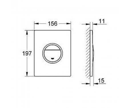 Клавіша зливу GROHE Nova Light, фото 2