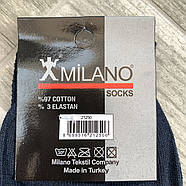 Шкарпетки чоловічі демісезонні бавовна Milano LYCRA, Туреччина, 40-45 розмір, темно-сині, 1993, фото 3