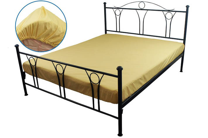 Простирадло Руно односпальне 90x200 см бязь на гумці арт.503.114У_Beige, фото 2