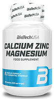 Минеральный комплекс BioTech - Calcium Zinc Magnesium (100 таблеток)
