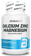 Мінеральний комплекс BioTech — Calcium Zinc Magnesium (100 таблеток)