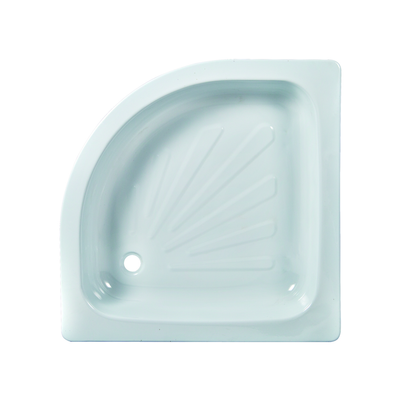 Сталевий піддон AquaStream Steel 88 L кутовий напівкруглий 80х80х15