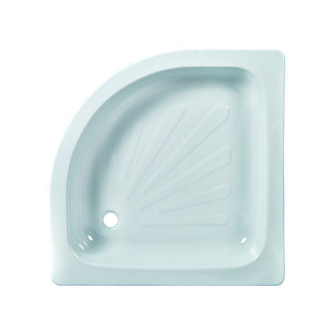 Сталевий піддон AquaStream Steel 88 L кутовий напівкруглий 80х80х15, фото 1