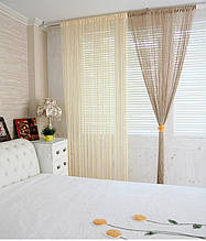 Підшив штори з нитками на тасьму