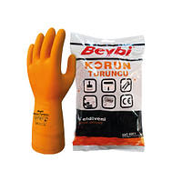 Защитные перчатки Beybi Korun из плотного латекса специального назначения XL Оранжевые