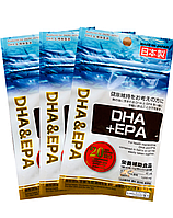 3 пачки DHA+EPA японский комплекс омега 3, Дайсо, Daiso