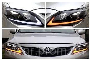 Передние LED - фары ( Design Lexus ) Toyota Corolla (2010-2012) - фото 2 - id-p1138828382