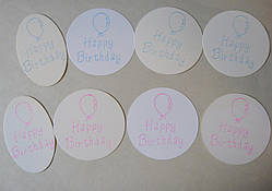 Набір для скрапбукінгу. Happy Bithday, 51х79, 72х72 мм, 8 штук