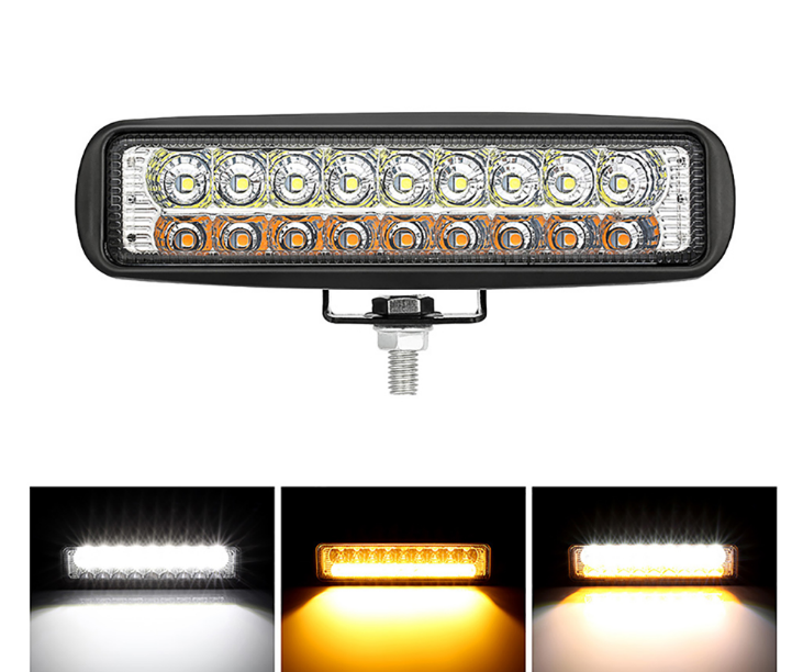 LED-фара додаткового світла 54W 2160 Лм білий + жовтий