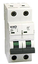 Автоматичний вимикач VIKO 2P 25A 4.5 кА 230/400В тип С